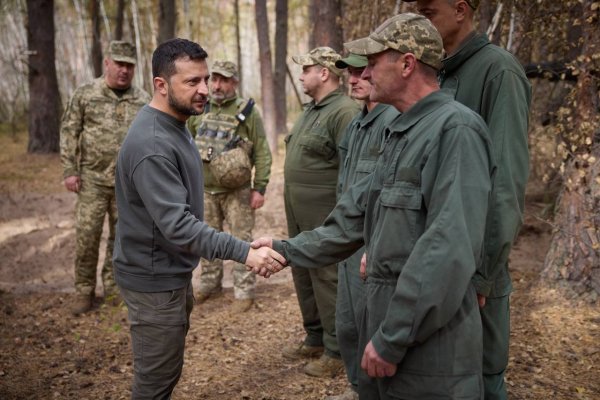 Zelensky visited military in Kharkiv region