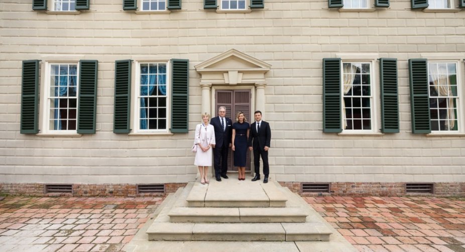 The presidential couple visited Mount Vernon where Olena Zelenska presented a Ukrainian-language audio guide