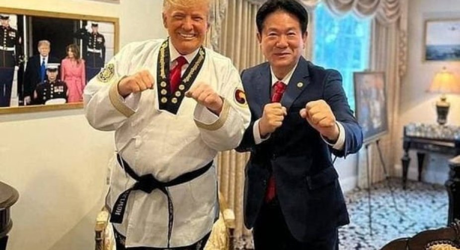 Donald Trump won the top taekwondo title despite never having played the sport
