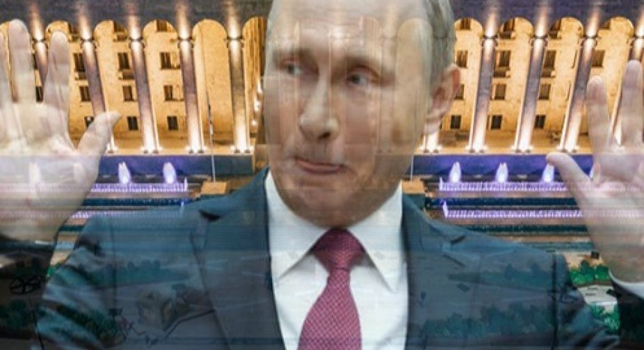 Putin is still relevant on the central street of Tbilisi