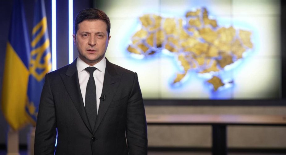 Zelensky again made an address