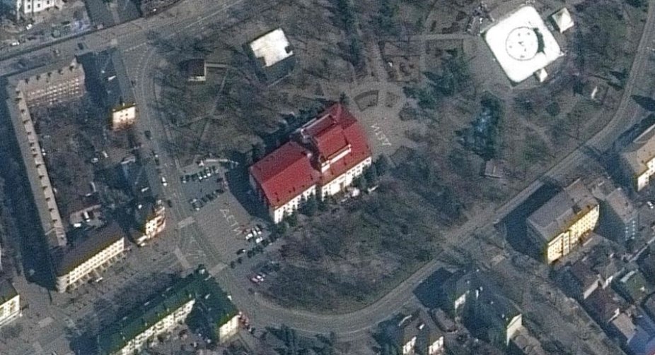 In front of the Drama Theater in Mariupol two days before the enemy bombing there was a sign saying "Children"