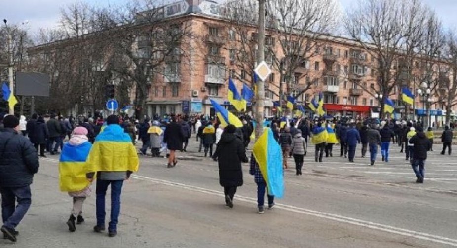 Масові антиросійські мітинги проходять у тимчасово окупованих містах півдня України
