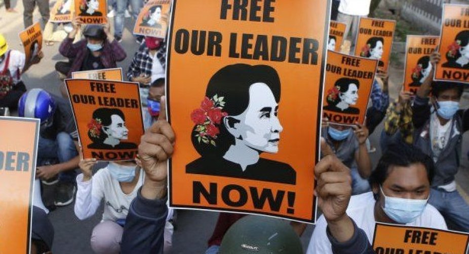 Myanmar coup: Defiant protesters return a day after 38 are killed