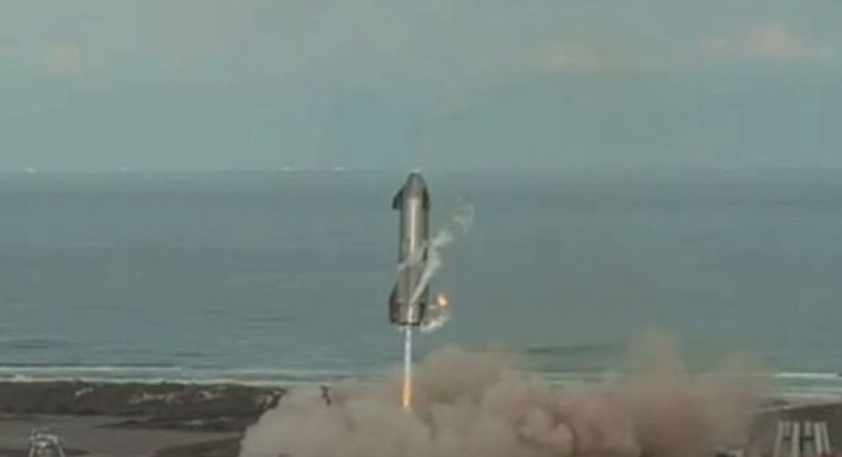 SpaceX's Starship rocket lands but then explodes