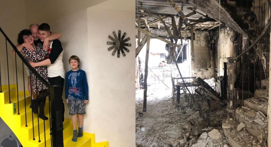 Director of "Eagle and Tails" Sinelnikov showed his house in Bucha before and after the shelling