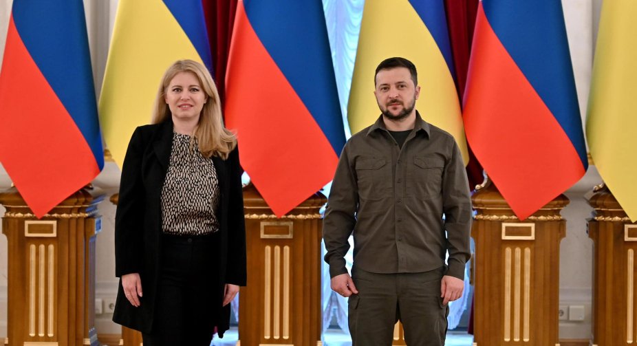 Зеленський обговорив із президентом Словаччини оборонну та економічну підтримку України, посилення санкцій проти РФ
