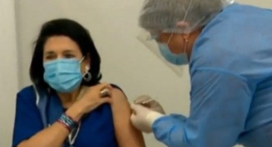 Salome Zurabishvili was vaccinated live with "Astrazeneka" vaccine