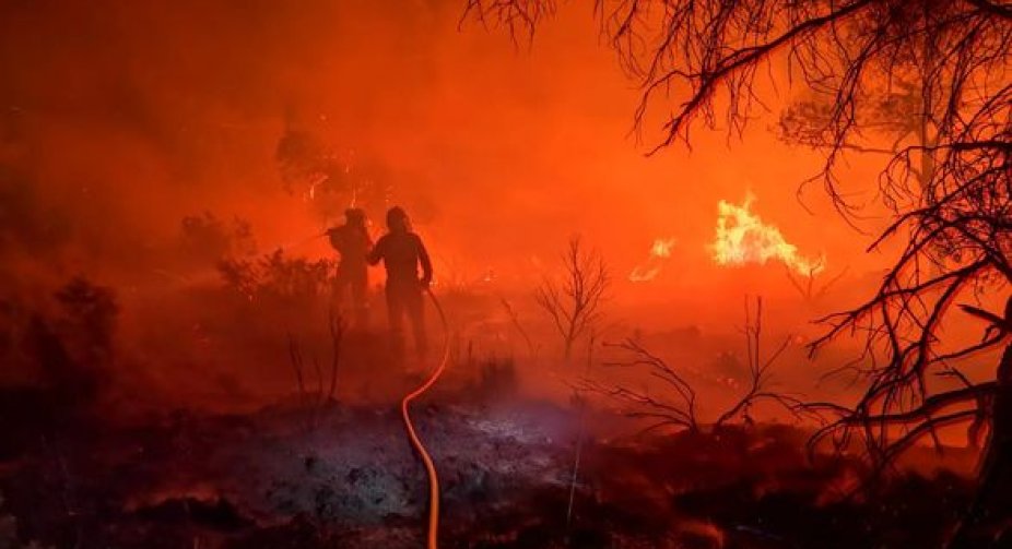 Great forest fire in Spain destroyed thousands of hectares