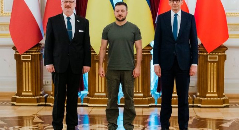 Зеленський зустрівся з прем'єром Польщі та президентом Латвії