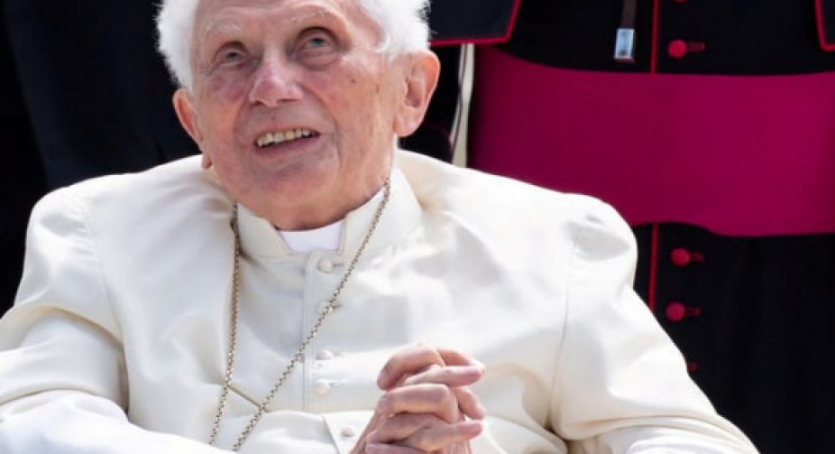 Pope Benedict is being buried in the Vatican today