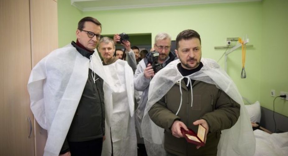 Zelenskyi met with the Prime Minister of Poland and visited Ukrainian soldiers in the hospital