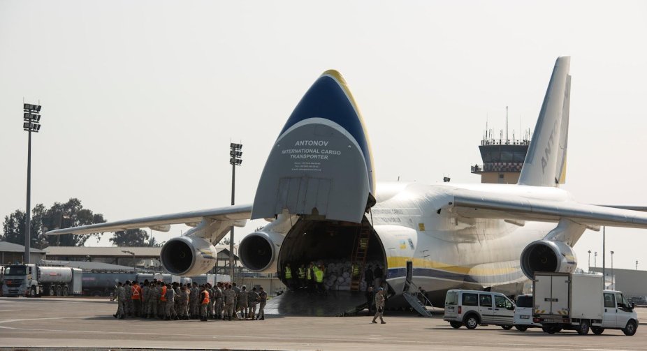 The Ukrainian plane helped transport more than 100 tons of humanitarian aid to Turkey