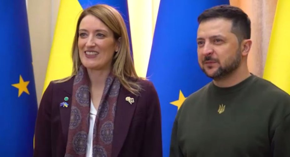 Зеленський зустрівся з головою Європарламенту: акцентував на переговорах щодо вступу до ЄС вже цього року