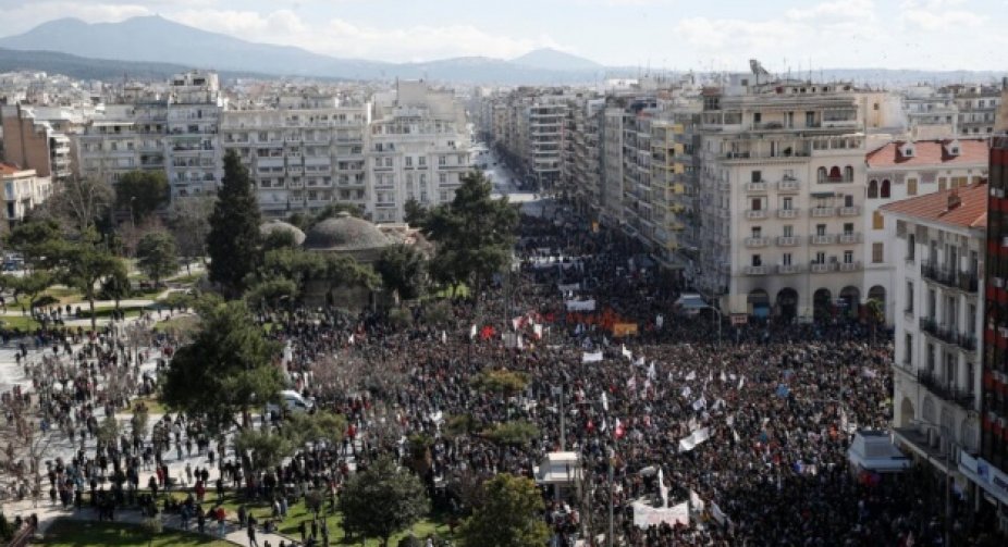 Tens of thousands of people protested in Greece after the deadly train disaster