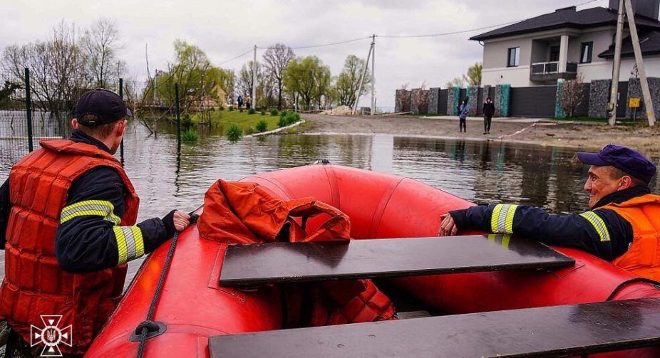 About 500 households.  Large-scale flooding was recorded in three regions of Ukraine
