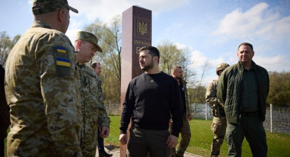 Зеленський побував на кордоні з Білоруссю 