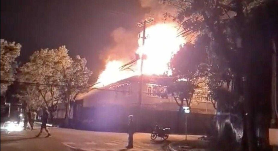 A fire broke out in the historic Manila Central Post Office