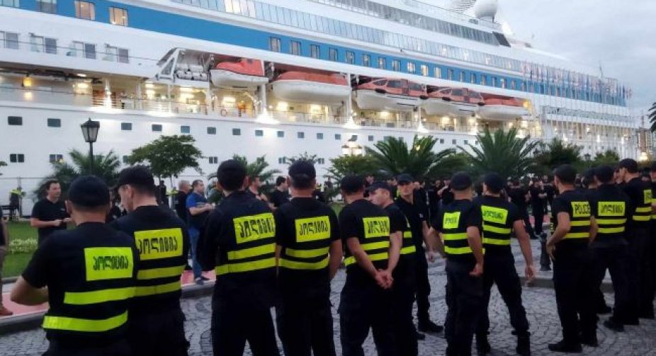 In Georgia, the participants of the action against the arrival of the liner with the Russians began to be detained
