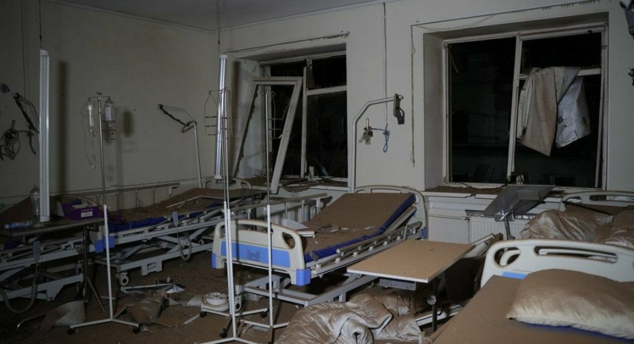 Hospital was damaged due to shelling of Kharkiv