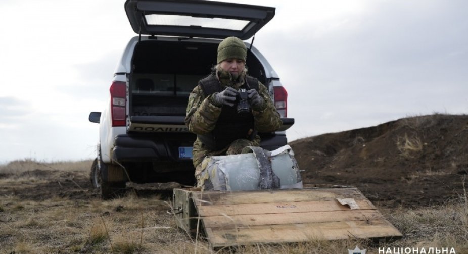 РФ атакувала Одесу "Шахедом", але дрон не вибухнув: Поліція показала кадри знищення