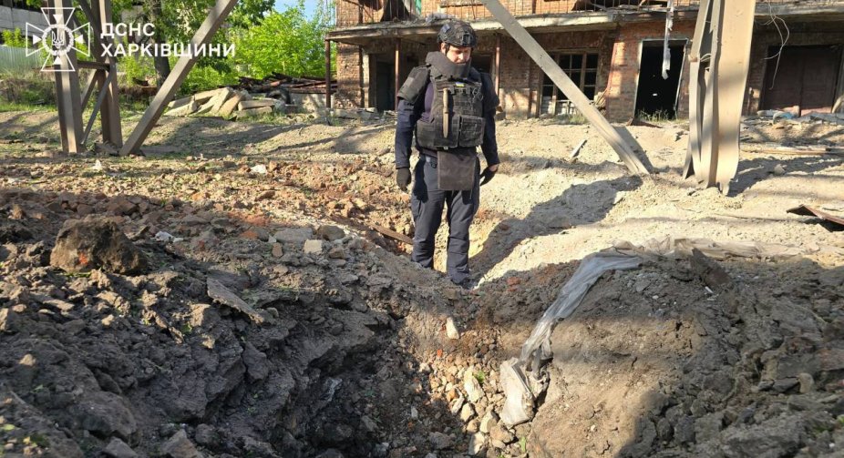 В ОВА показали наслідки удару авіабомбами по містом Дергачі