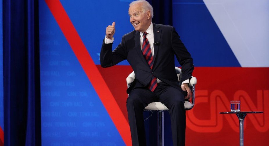 Joe Biden says he's self-conscious as president