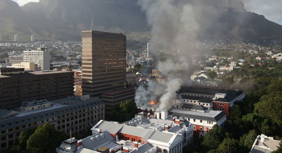 Cape Town - Massive fire in the South African Parliament building