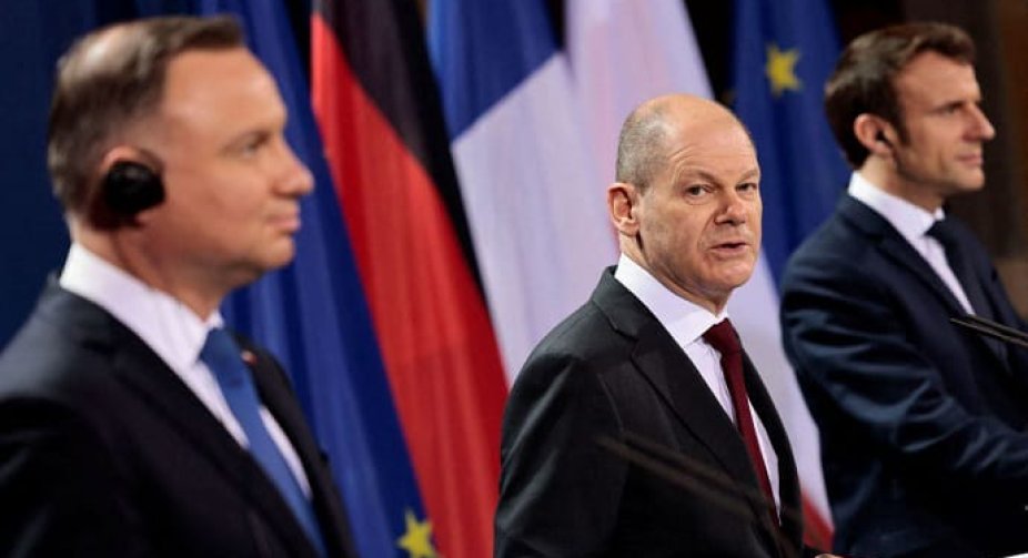 Macron met with Scholz and Duda in Berlin