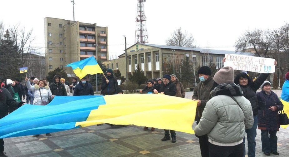 Protests against the Russian occupiers began again in the Kherson region