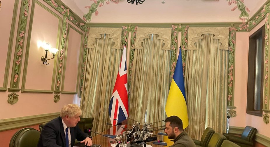 British Prime Minister Johnson in Kiev, his meeting with Zelensky began