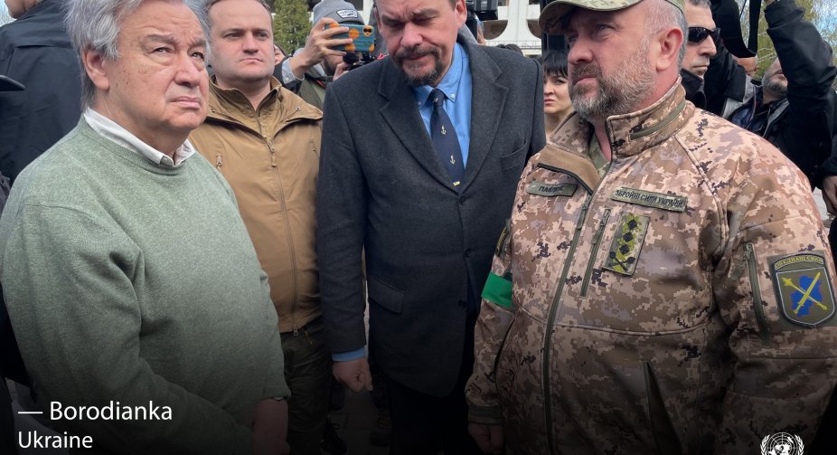 UN Secretary General visits Borodyanka