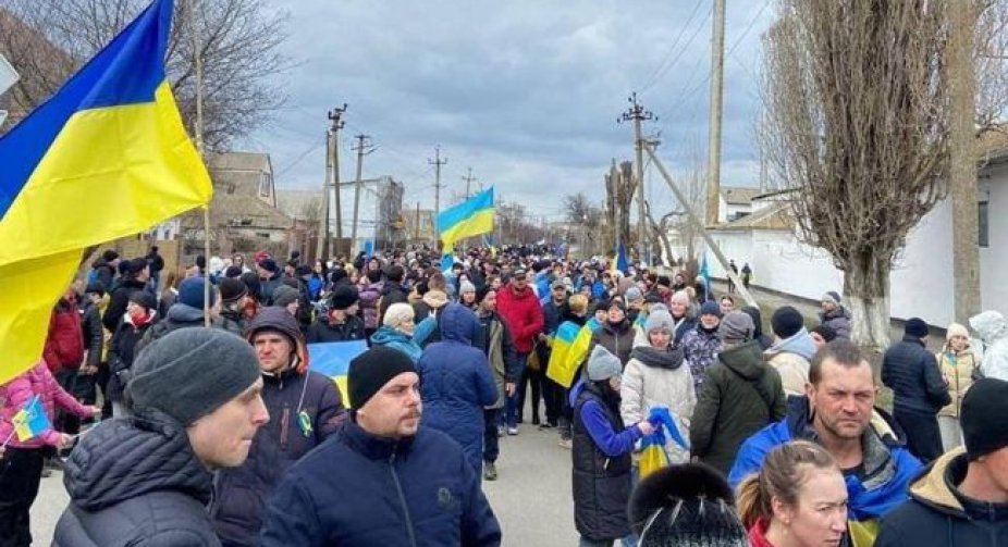 In Kakhovka, occupants opened fire to disperse a pro-Ukrainian rally