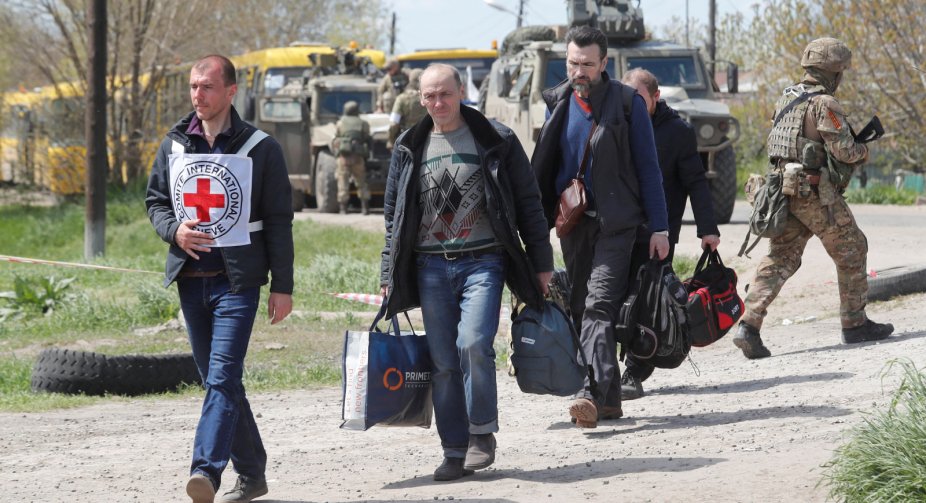 About 500 civilians were removed from Mariupol and Azovstal