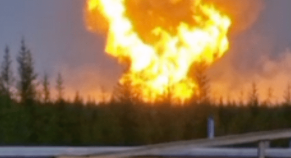 Russia's largest gas field was on fire