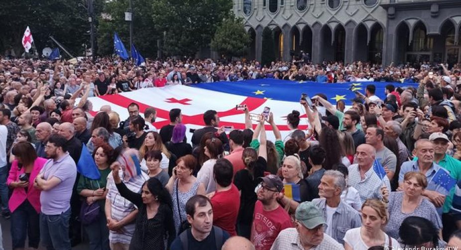Georgians rallied en masse for the EU, demanding the resignation of the government