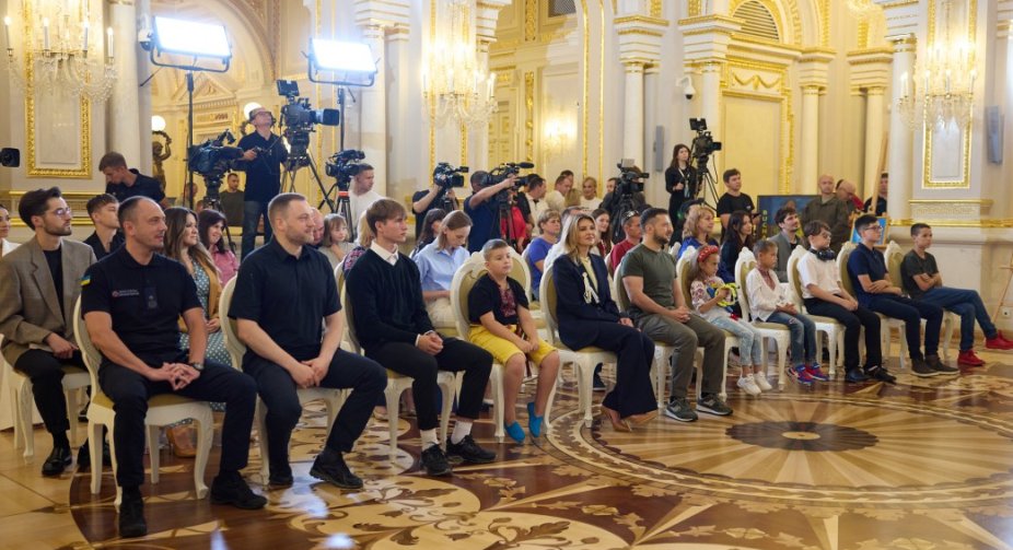 On Youth Day, Zelensky and his wife took part in the "Children are War Heroes" event