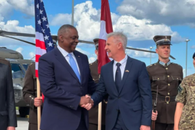 Pentagon chief arrives in Latvia to discuss support for Ukraine