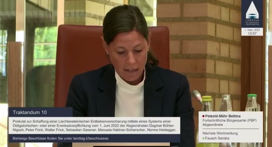 Earthquakes hit Liechtenstein during a parliamentary debate on earthquake insurance