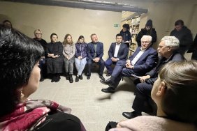 Steinmeier spent more than an hour in a bomb shelter near Chernigov during the alert