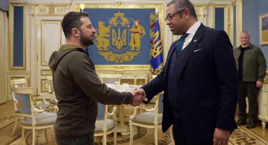 У Києві відбулася зустріч Володимира Зеленського з главою МЗС Британії Клеверлі  