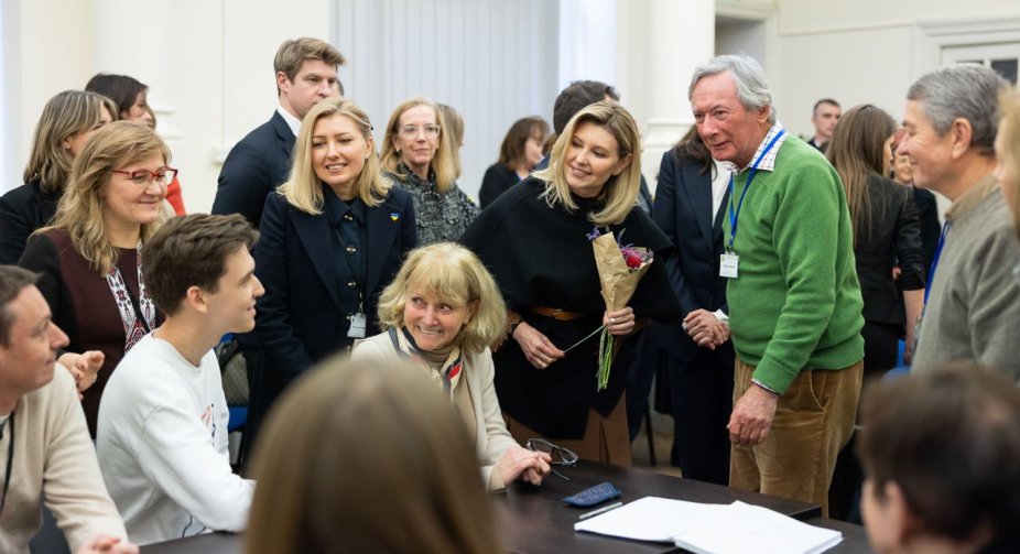 The First Lady of Ukraine and King Charles III met with Ukrainian refugees in London