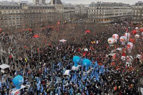More than a million French people marched against the pension reform