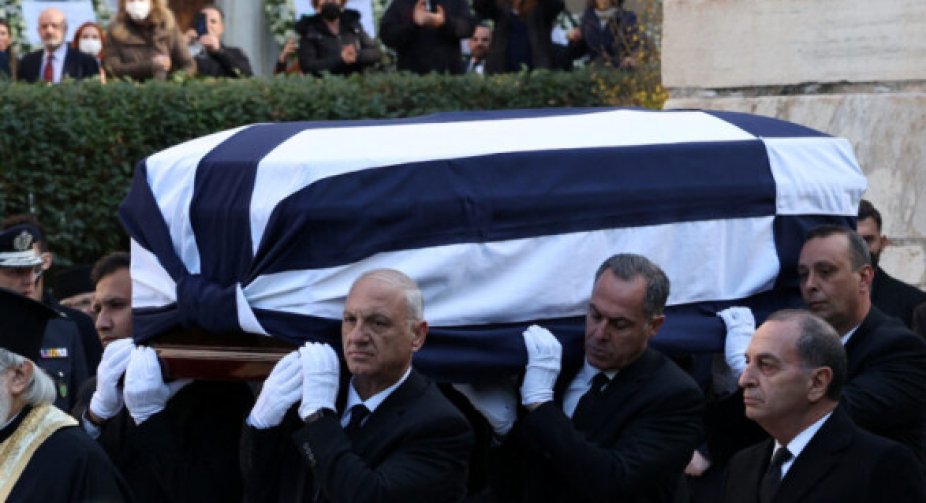 The funeral of the last king of Greece is held in Athens