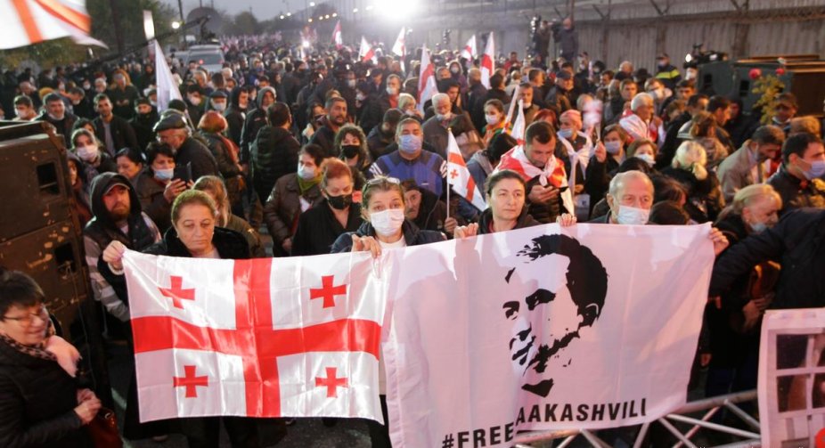 An action in support of Saakashvili is taking place in Tbilisi