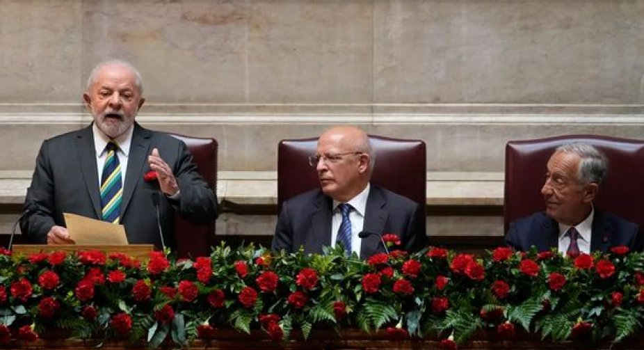 The President of Brazil spoke in the Portuguese Parliament criticizing Russia's actions