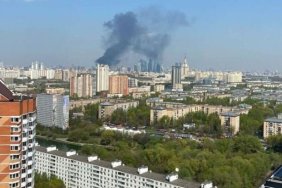 A fire broke out in an elite residential complex in the center of Moscow