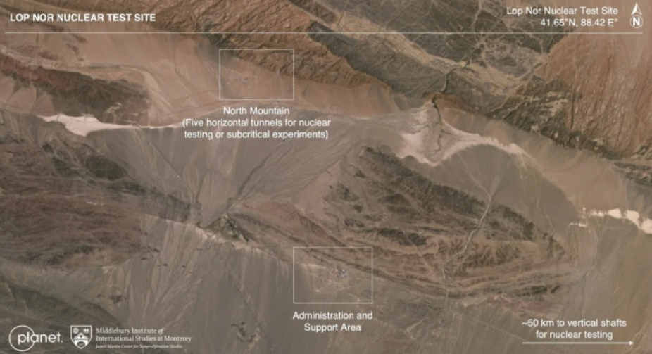 Increased activity at nuclear test sites: evidence from satellite images