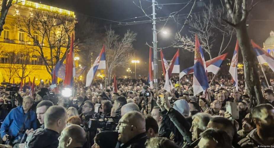 Serbian opposition staged eighth protest in Belgrade against election fraud