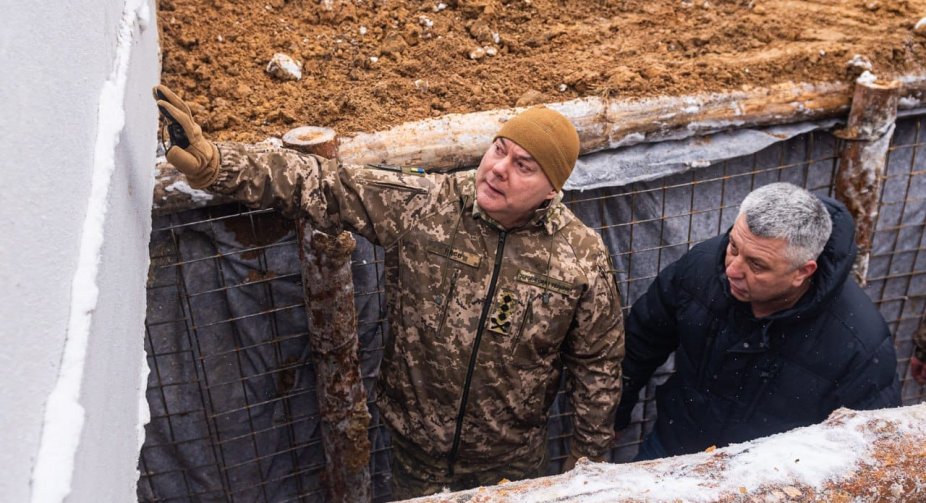 Nayev shows construction of defense lines on Ukraine's border with Russia and Belarus 